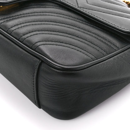Gucci Calfskin Matelasse Small GG Marmont Shoulder Bag Black 11 of 11