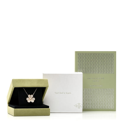 Van Cleef & Arpels 18K Yellow Gold Diamond Large Frivole Pendant Pave Necklace 6 of 6