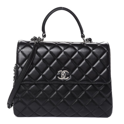 Chanel Lambskin Quilted Large Trendy CC Dual Handle Flap Bag Black 1 of 12