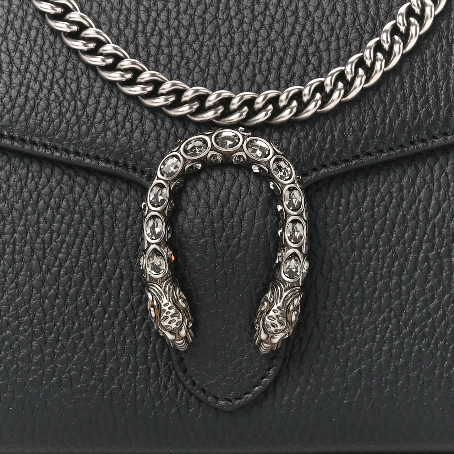 Calfskin Mini Dionysus Chain Wallet Black