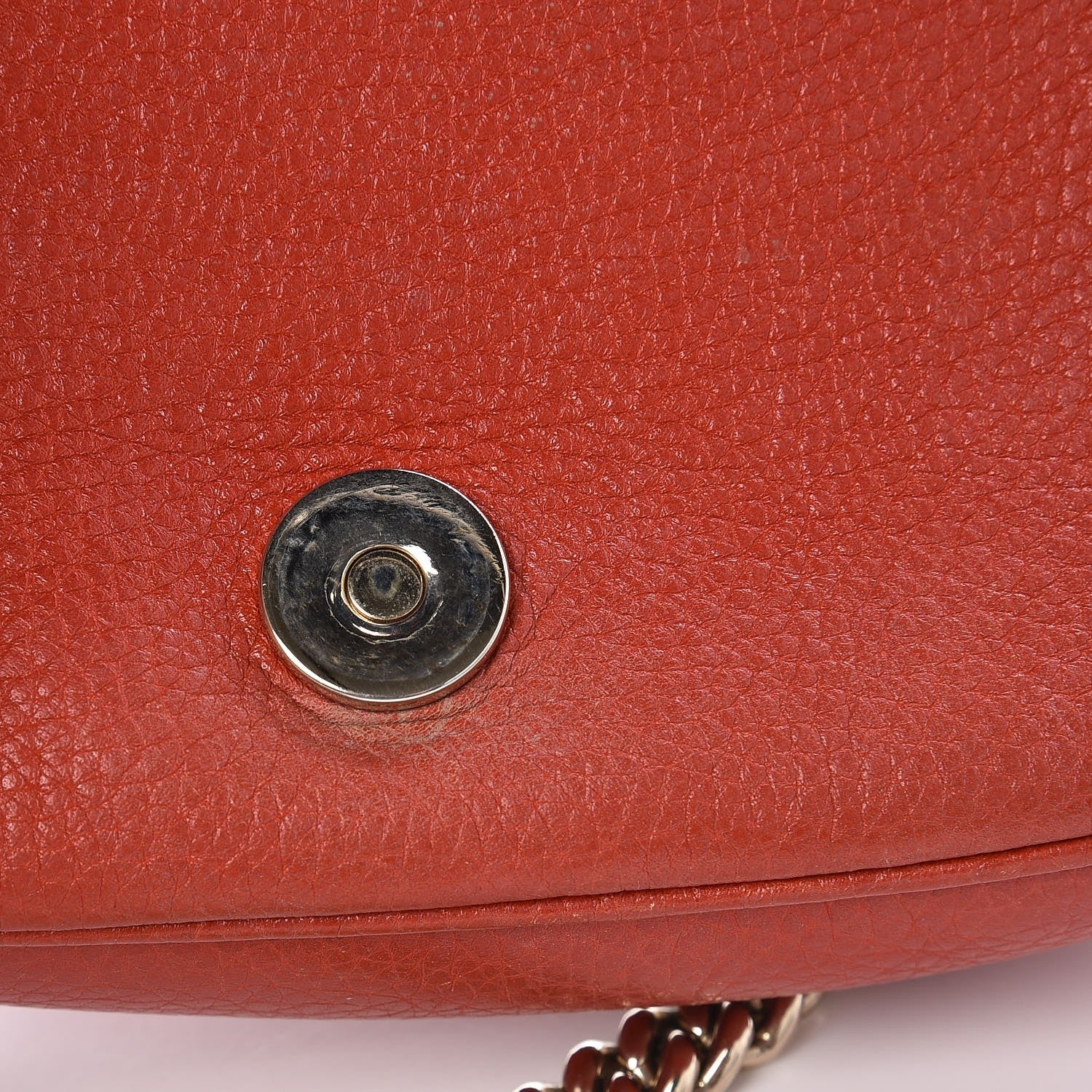 Gucci Pebbled Calfskin Small Soho Flap Crossbody Sun Orange 9 of 12