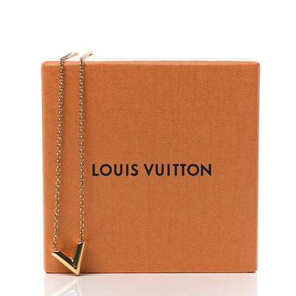 Louis Vuitton Essential V Necklace Gold 6 of 6