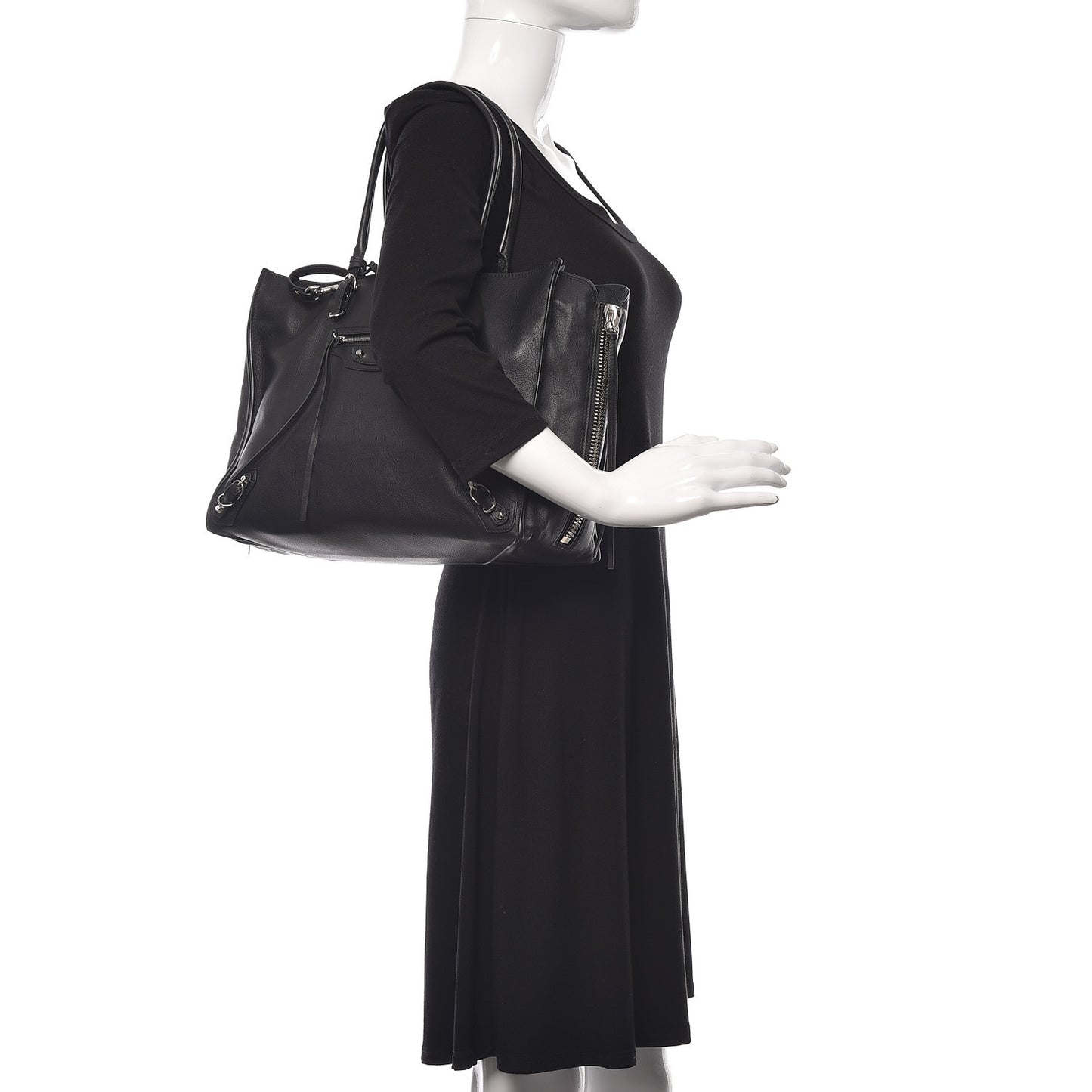 Veau Papier B4 Zip Around Tote Black