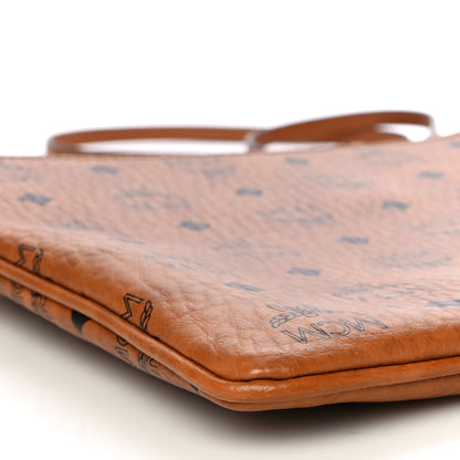 MCM Visetos Medium Crossbody Pouch Cognac 10 of 17