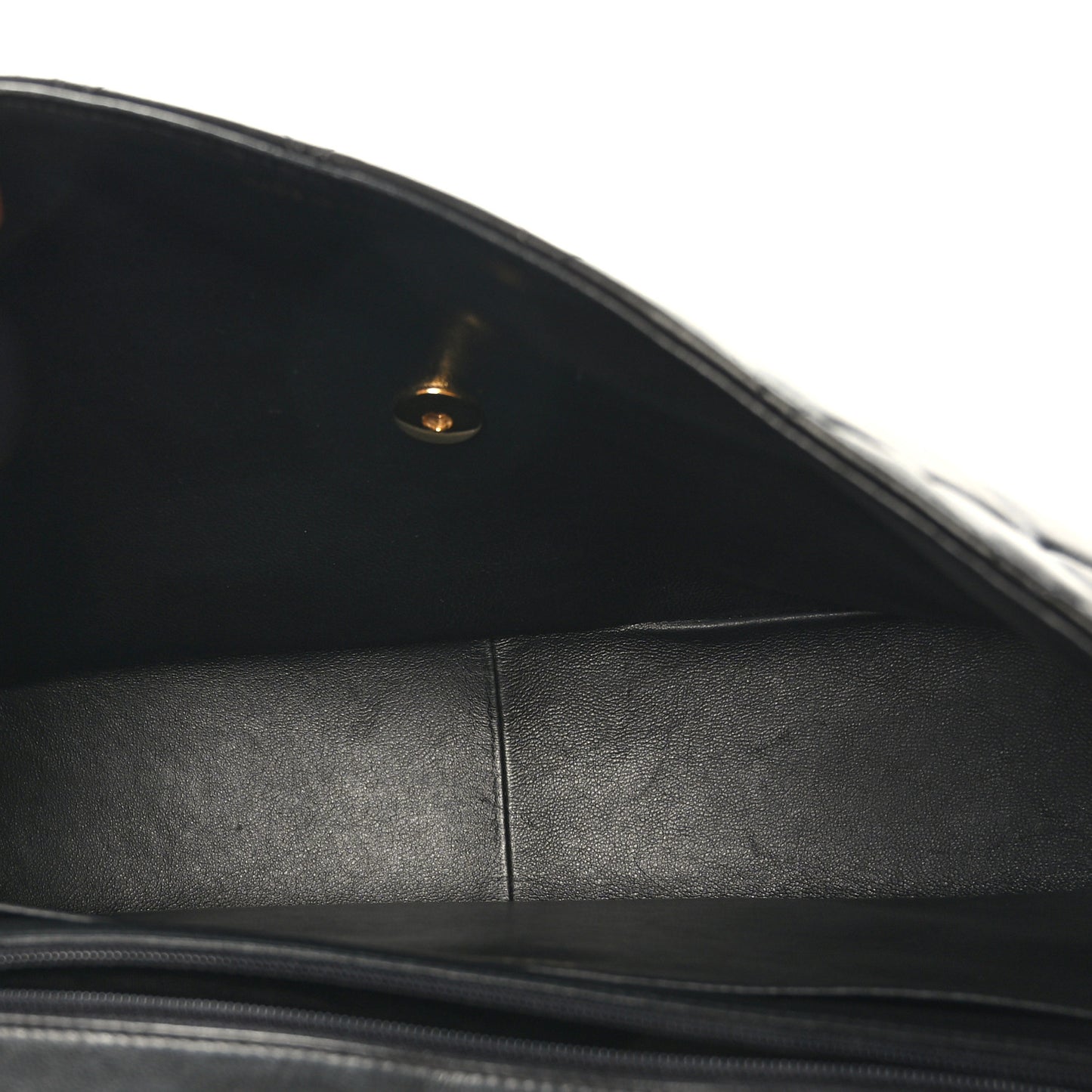Lambskin Quilted Jumbo Single Flap Black