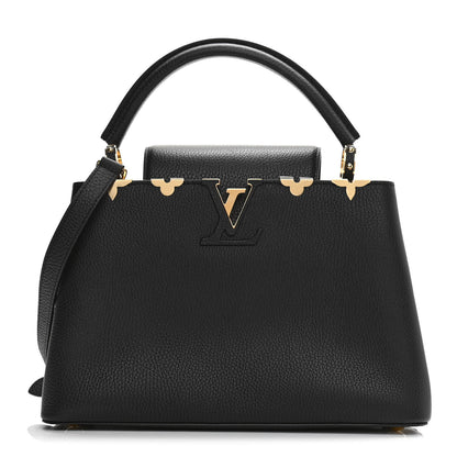 Louis Vuitton Taurillon Embellished Flower Crown Capucines MM Black 1 of 18