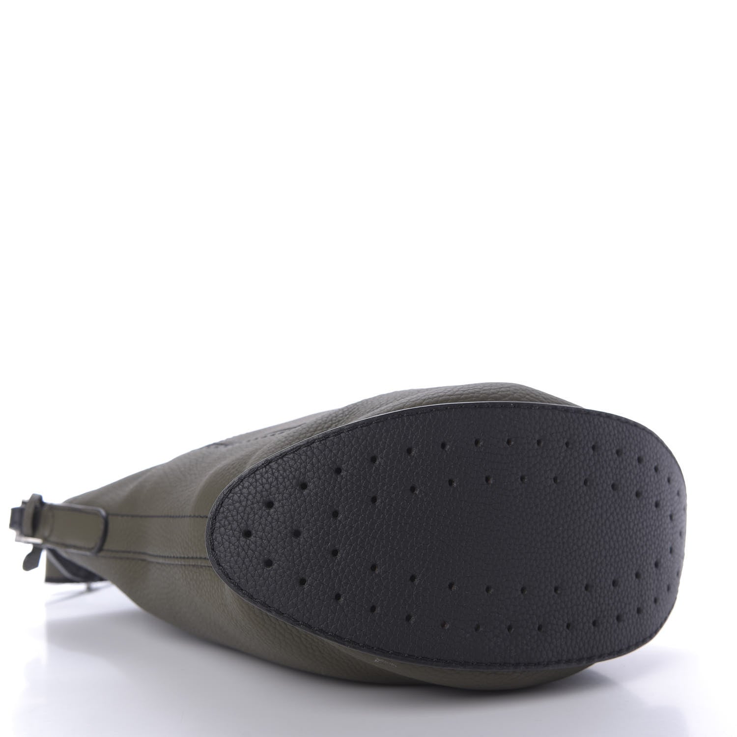 Delvaux Taurillon Pin Daily Surpique Bucket Black Kaki 4 of 8