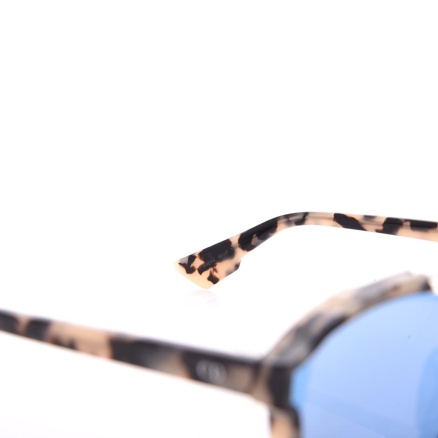 Abstract Square Mirrored Sunglasses Spotted Havana Blue