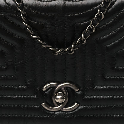 Chanel Glazed Calfskin Quilted Small Korean Garden Flap Black 8 of 10