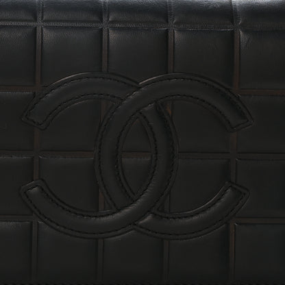 Chanel Lambskin Quilted CC Chocolate Bar Flap Black 8 of 10