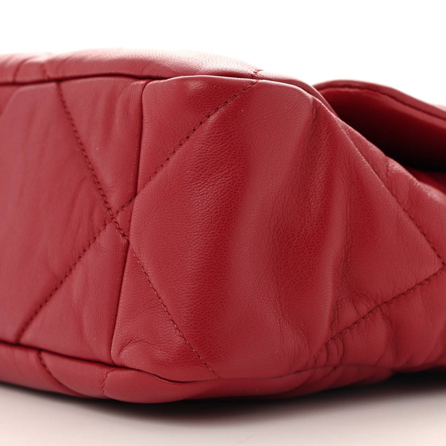 Goatskin Quilted Large Chanel 19 Flap Dark Pink
