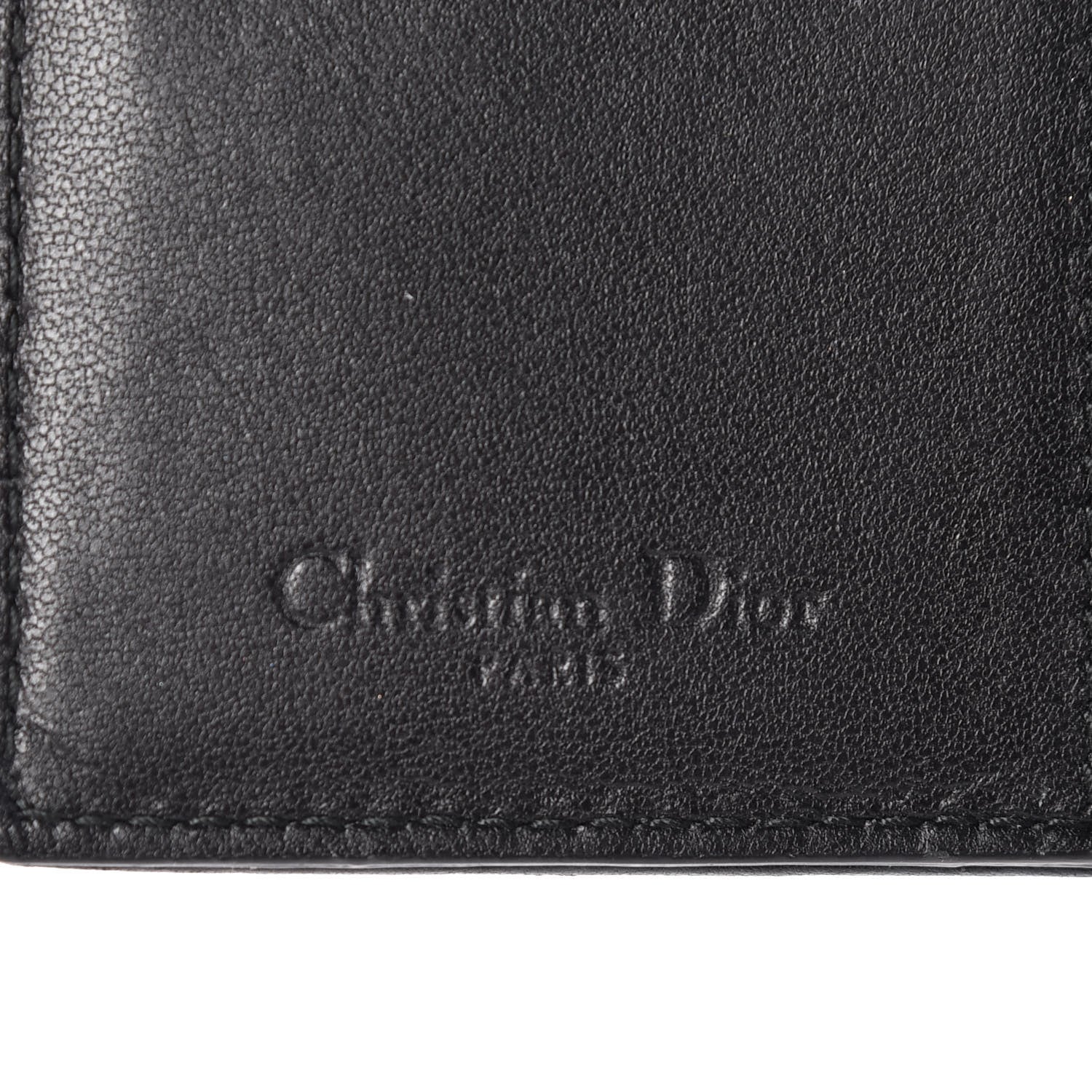 Christian Dior Lambskin Cannage Small Lady Dior Flap Card Holder Black 6 of 12