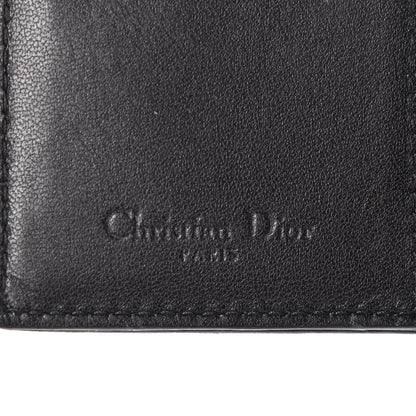 Christian Dior Lambskin Cannage Small Lady Dior Flap Card Holder Black 6 of 12