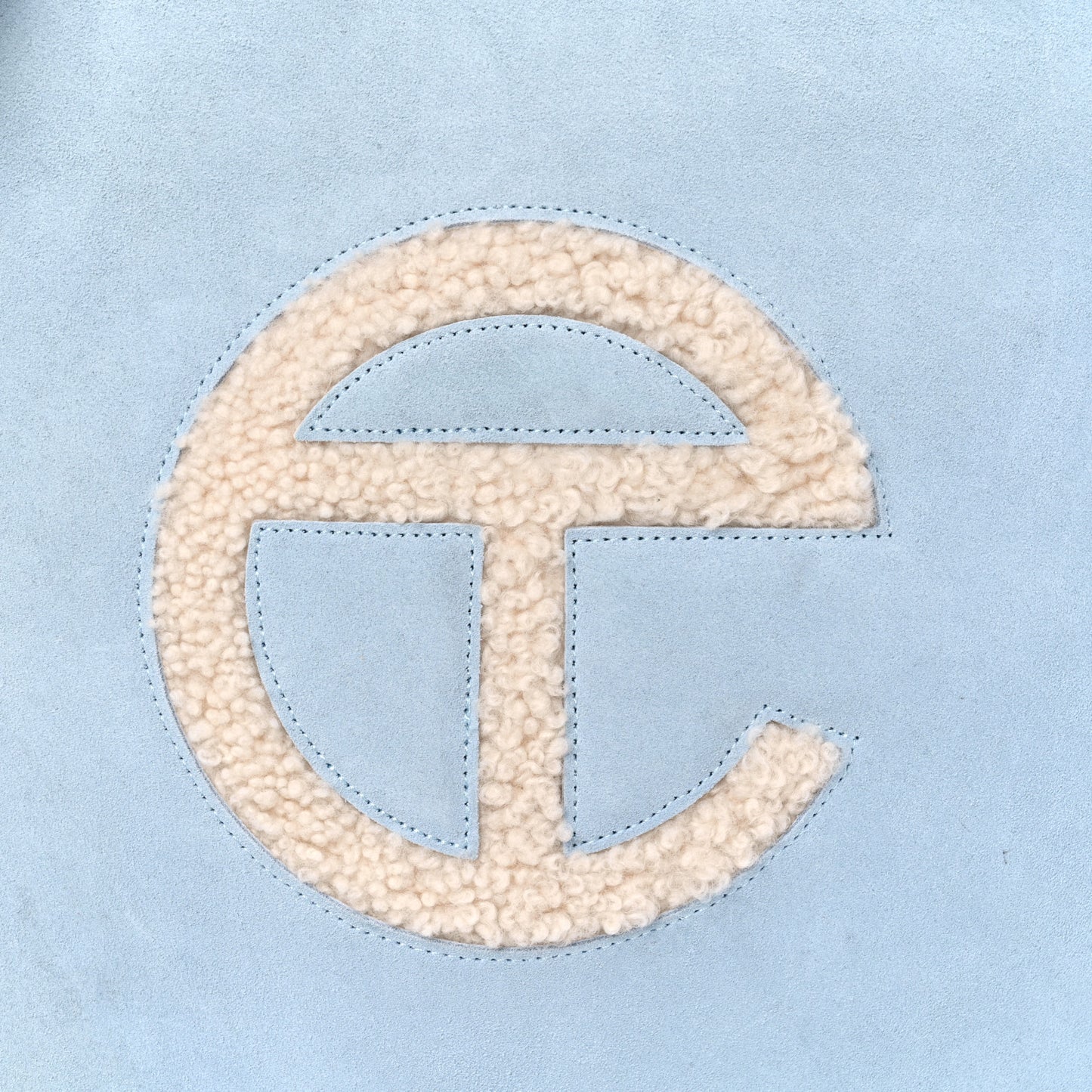 X UGG Suede Shearling Medium Shopping Bag Blue