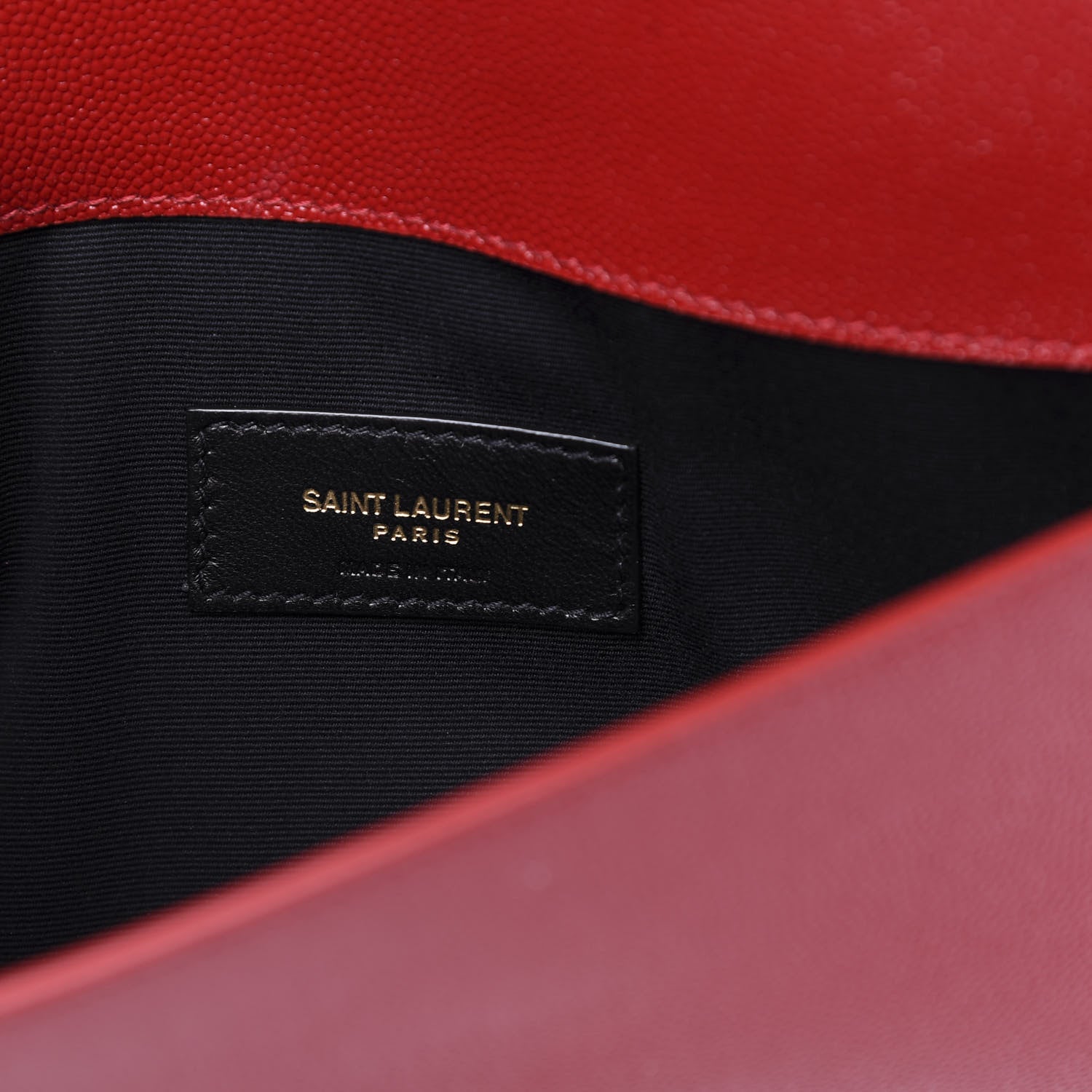 Saint Laurent Grain De Poudre Uptown Pouch Red 6 of 8