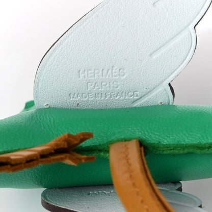 Hermes Milo Lambskin Grigri Rodeo Pegase Horse Bag Charm PM Menthe Sesame Bleu Brume 3 of 4