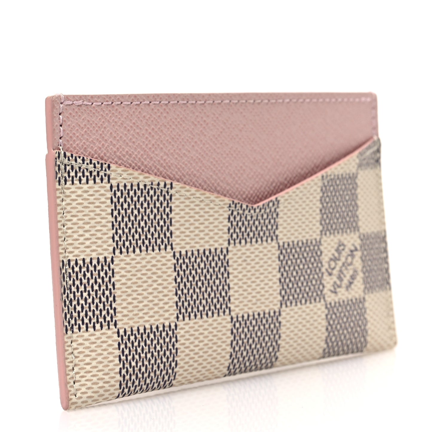 Damier Azur Daily Card Holder Rose Ballerine