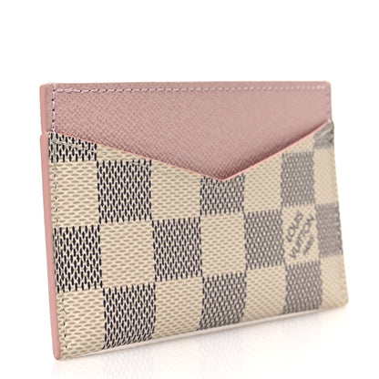 Louis Vuitton Damier Azur Daily Card Holder Rose Ballerine 3 of 7