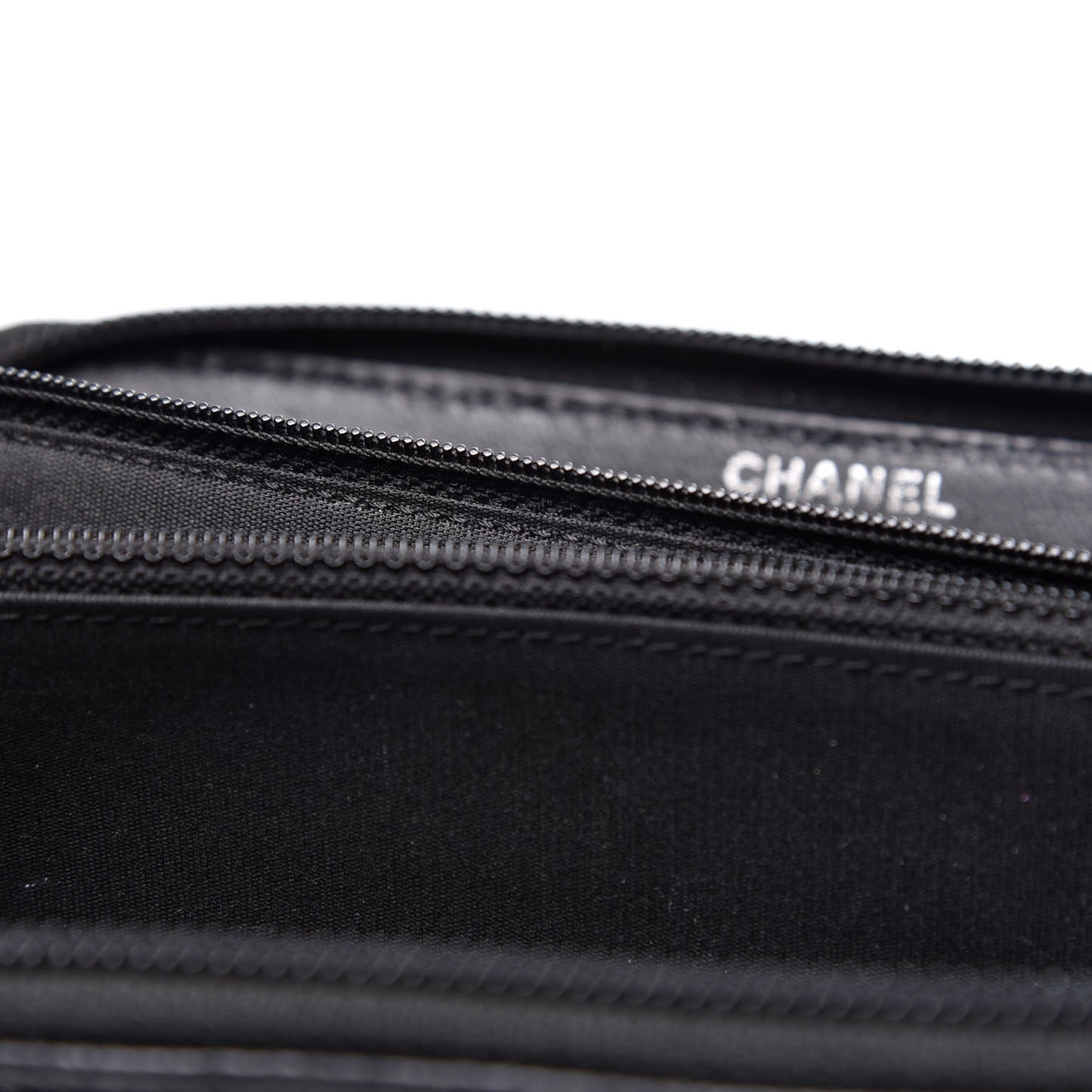 Caviar Large Timeless CC Zip Around Wallet Black