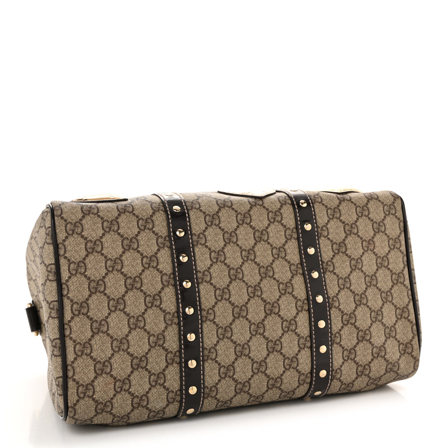 Gucci Monogram Guccissima Hearts Studded Medium Joy Boston Dark Brown 4 of 13