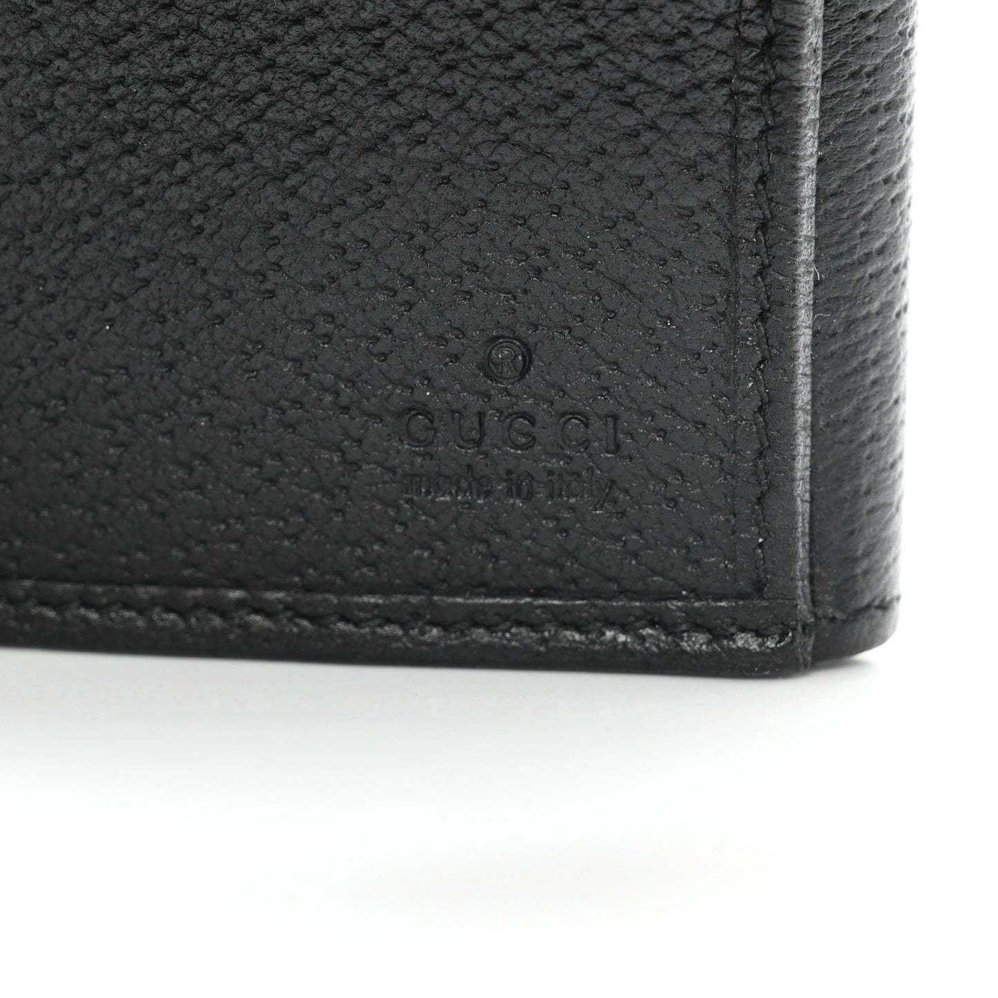 Calfskin Abbey Compact Wallet Black