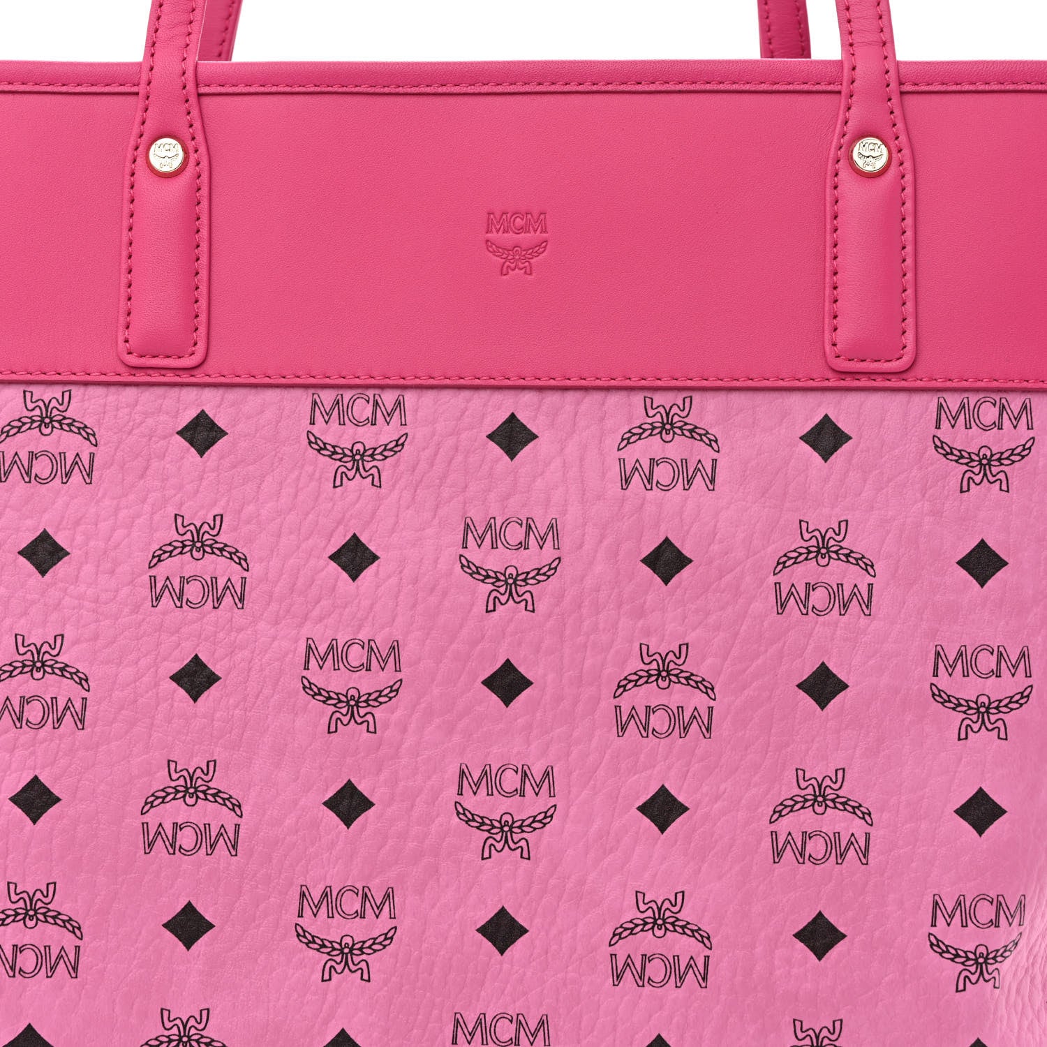 MCM Visetos Aren Tote Pink 9 of 11