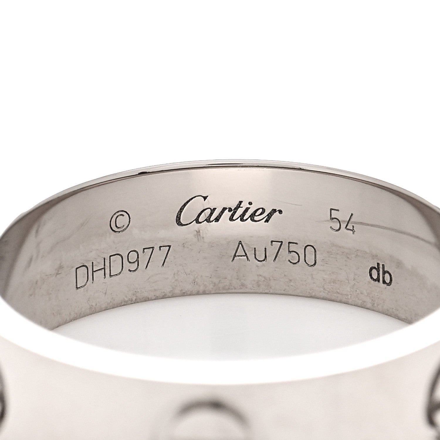 Cartier 18K White Gold 5.5mm LOVE Ring 54 7 4 of 4