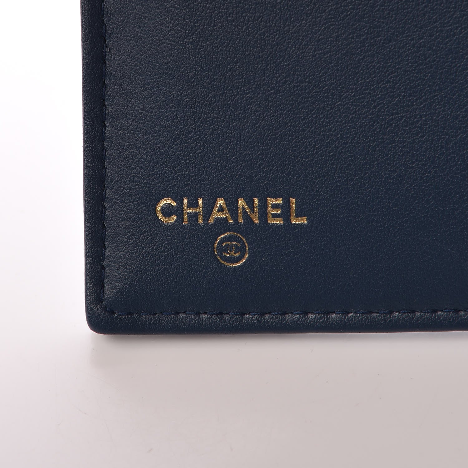 Chanel Metallic Caviar Quilted Medium Flap Wallet Dark Blue 6 of 9