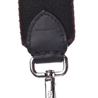 Fendi Ribbon Vitello Century FF Striped Mini Strap You Black Tobacco 3 of 4