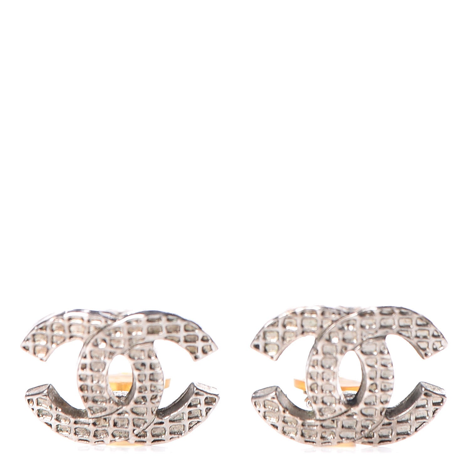 Chanel CC Clip On Earrings Silver 1 of 4