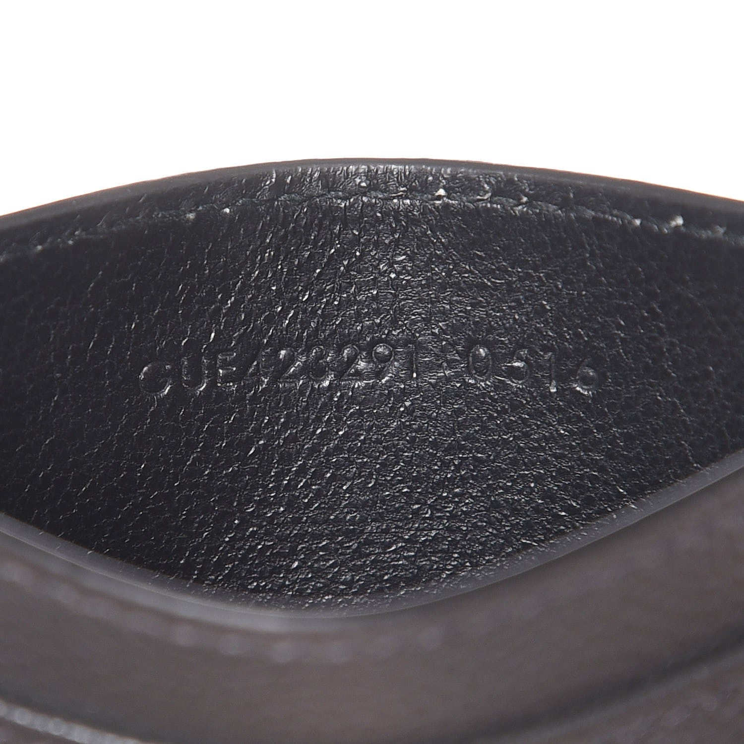 Saint Laurent Grain De Poudre Matelasse Chevron Monogram Card Case Coal 7 of 7