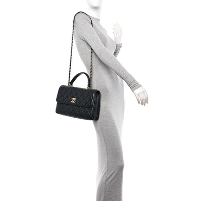 Chanel Lambskin Quilted Medium Trendy CC Flap Dual Handle Bag Black 2 of 10