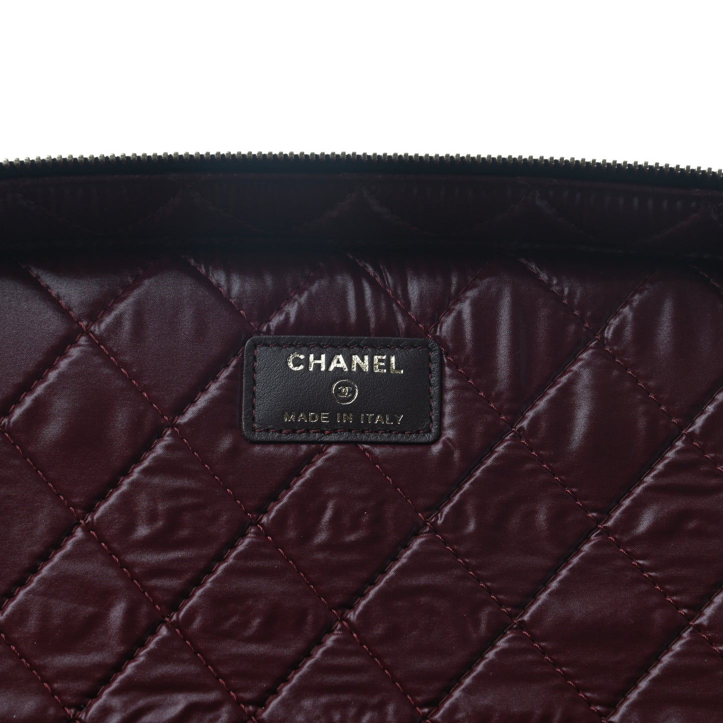 Caviar Quilted Large Vanity Pouch Black