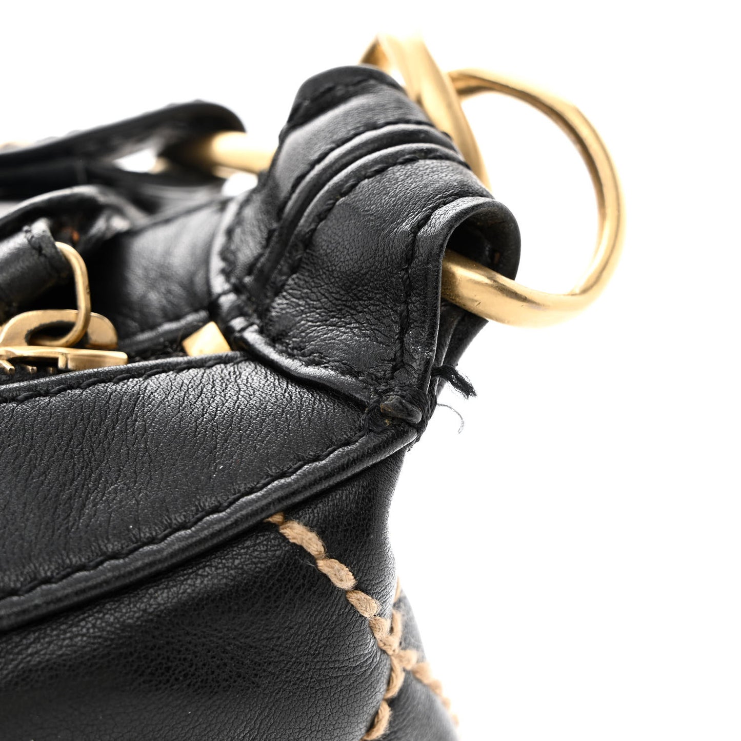 Calfskin Wild Stitch Hobo Black