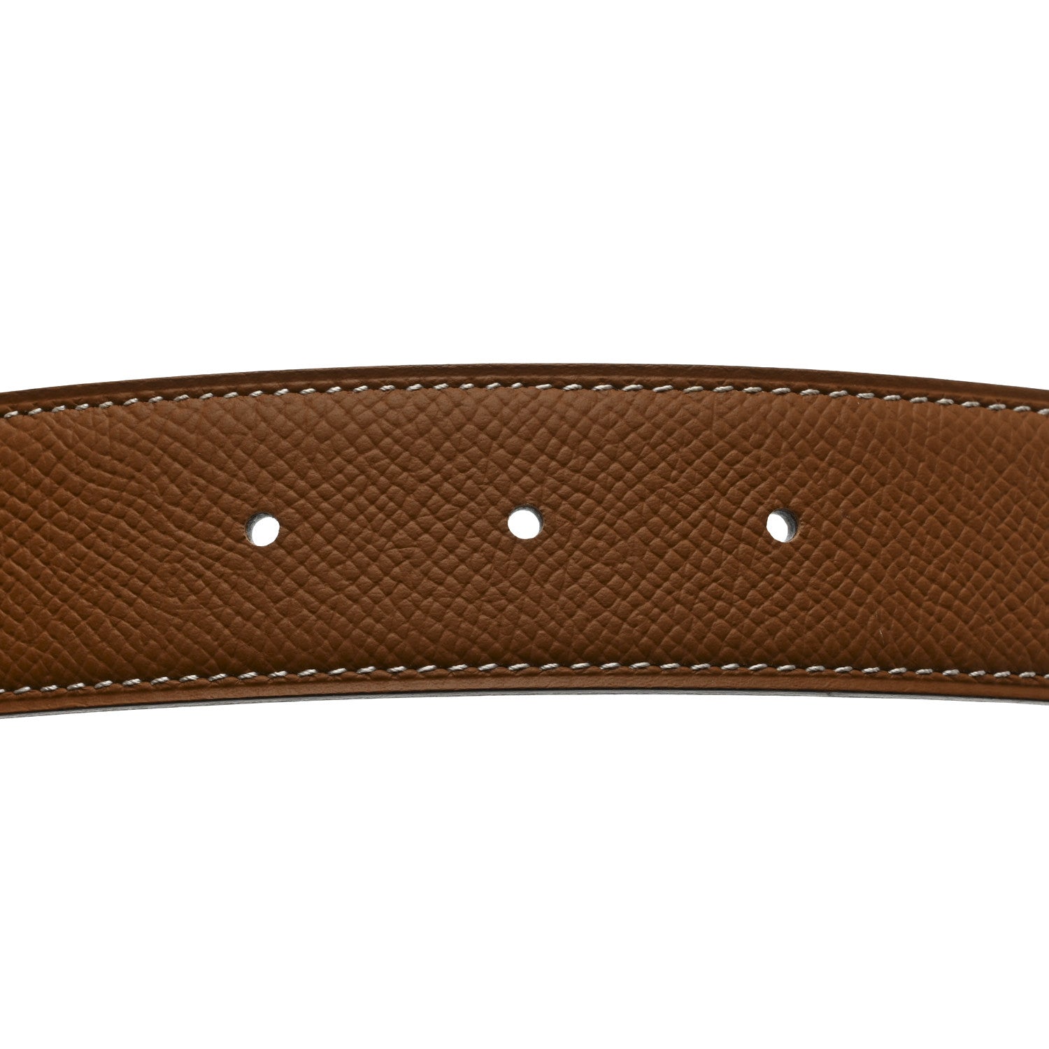 Hermes Epsom 32mm Belt Strap 115 46 White Gold 6 of 7