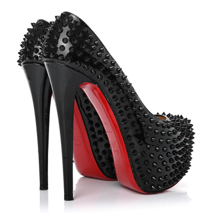 Christian Louboutin Patent Daffodile Spikes 160 Pumps 40.5 Black 3 of 4