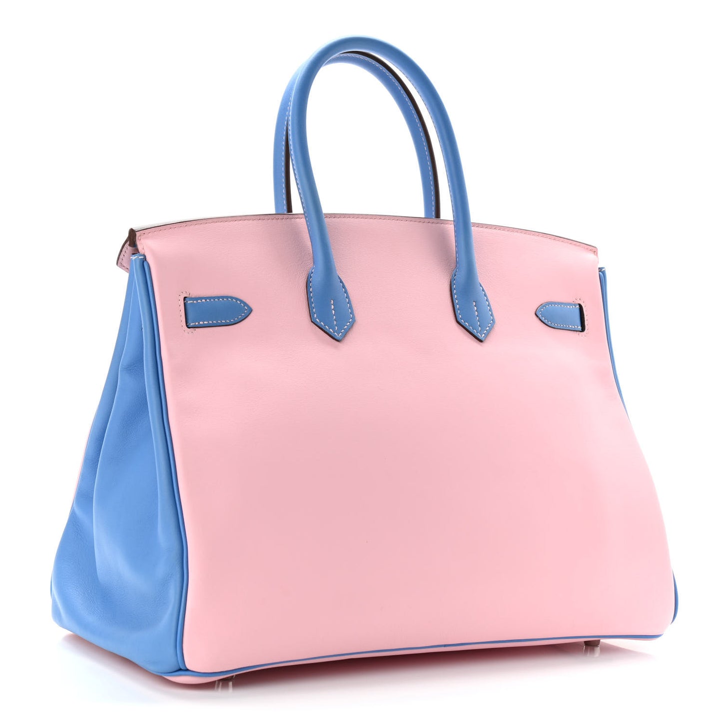 Swift Horseshoe Birkin 35 Rose Sakura Bleu Paradis