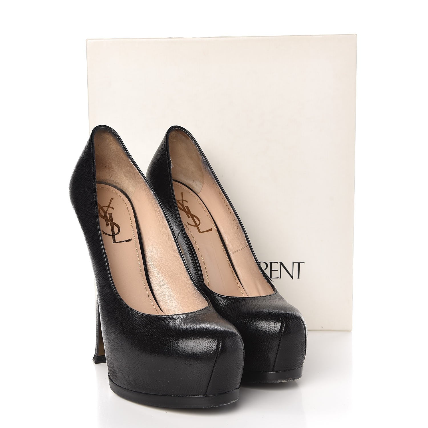 Saint Laurent Vernigolf Tribtoo 105 Platform Pumps 37.5 Black 17 of 17