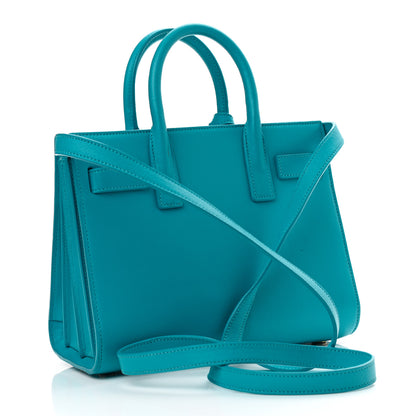 Saint Laurent Calfskin Nano Sac De Jour Turquoise 2 of 9