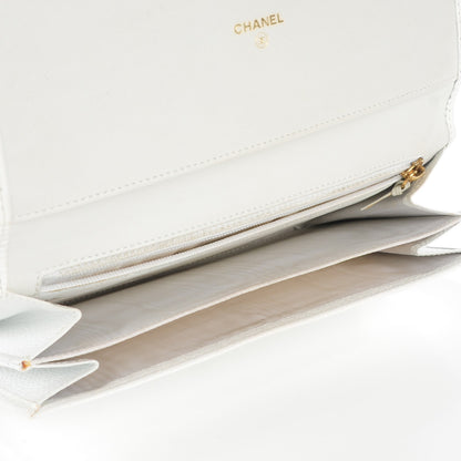Chanel Caviar Timeless CC Wallet White 9 of 13