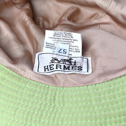 Hermes Polyester Nylon Bucket Hat 57 Green 6 of 6