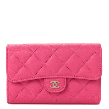 Chanel Caviar Quilted Medium Flap Wallet Pink 1 of 9