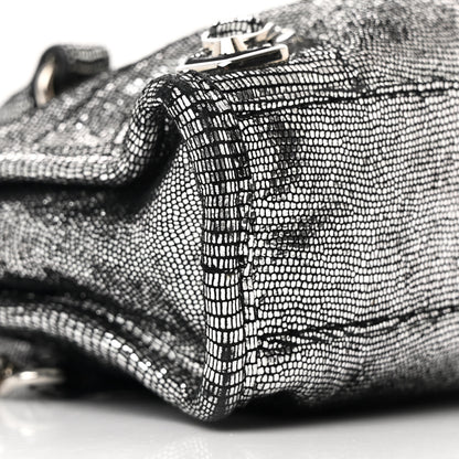 Balenciaga Metallic Calfskin Lizard Embossed Silver Metallic Edge Hardware Nano City Silver 11 of 12