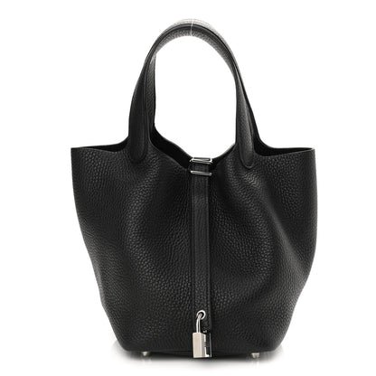 Hermes Taurillon Clemence Picotin Lock 18 PM Black 1 of 10