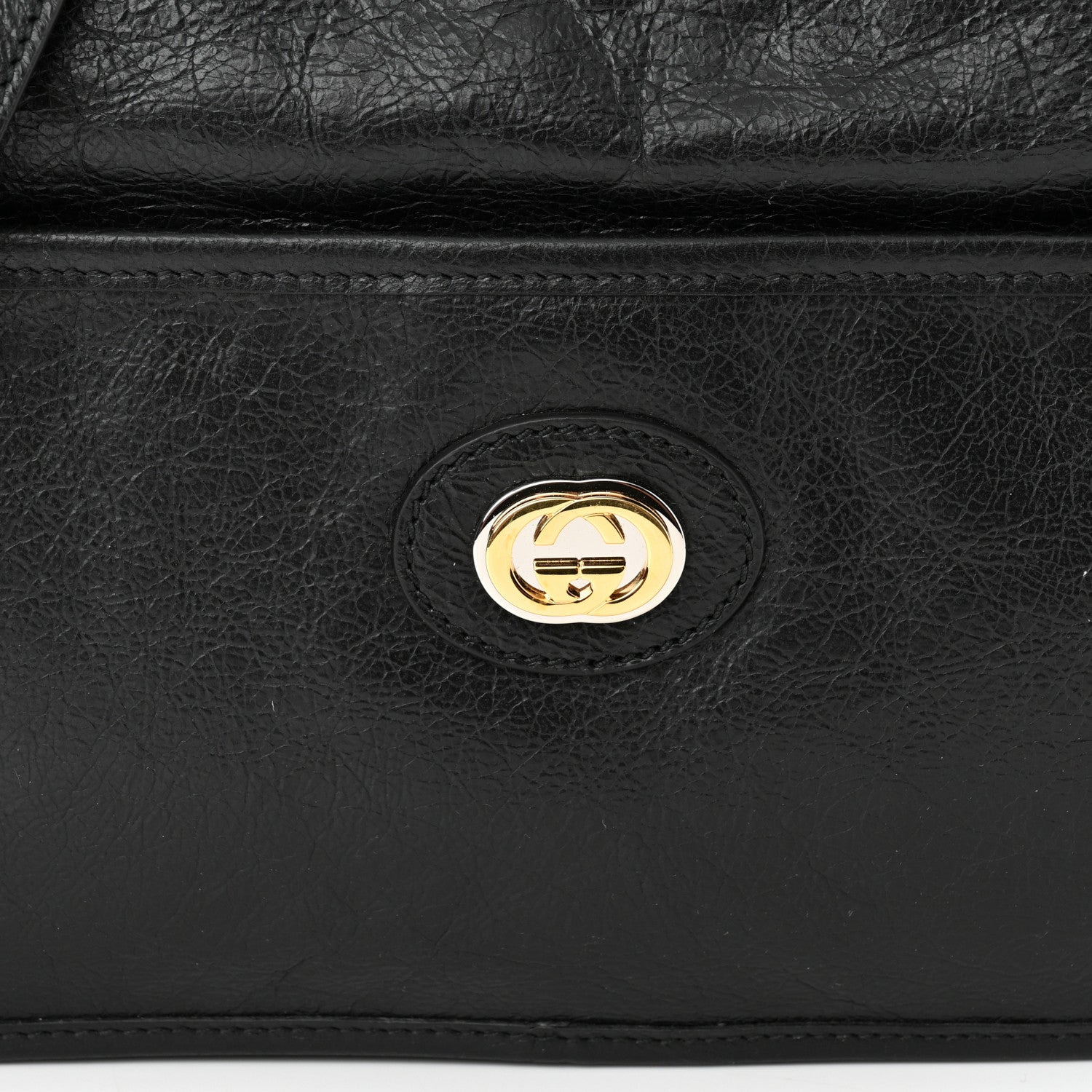 Gucci Fluffy Calfskin Morpheus Shoulder Bag Black 8 of 10