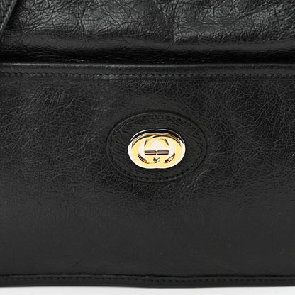 Gucci Fluffy Calfskin Morpheus Shoulder Bag Black 8 of 10