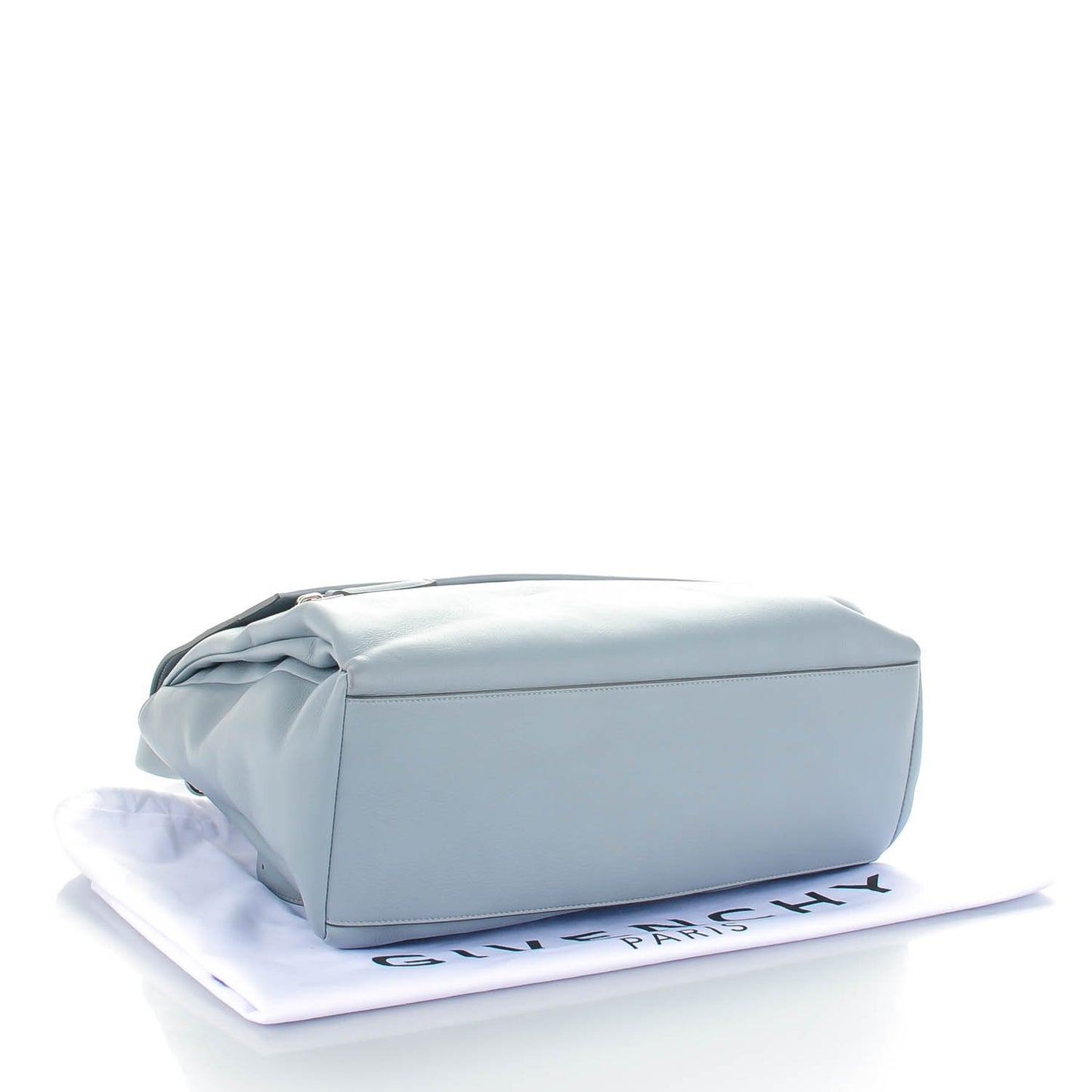 Grained Calfskin Medium Pandora Pure Flap Light Grey