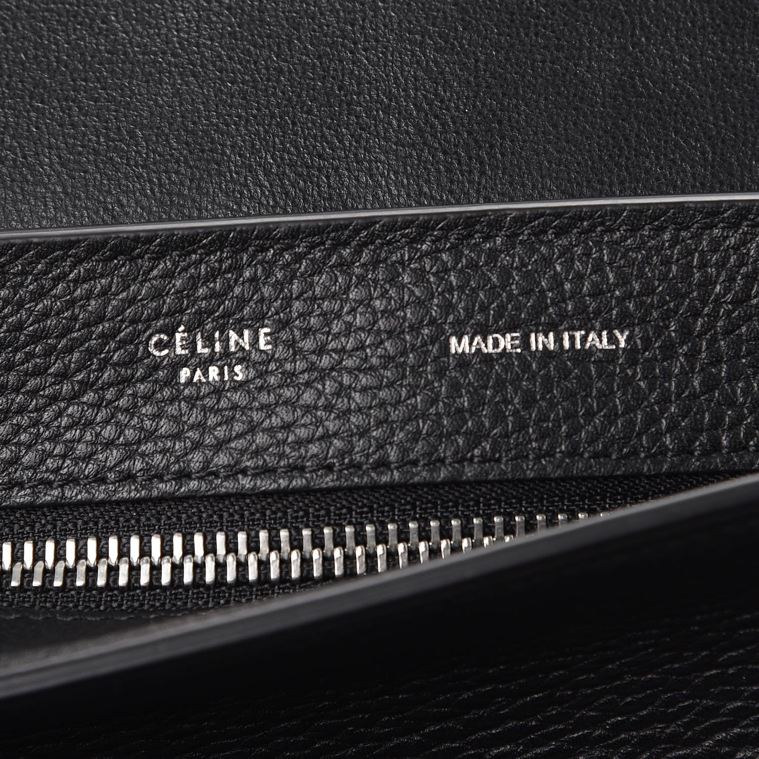 Celine Drummed Calfskin Suede Medium Trapeze Black 6 of 7
