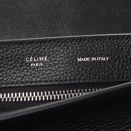 Celine Drummed Calfskin Suede Medium Trapeze Black 6 of 7