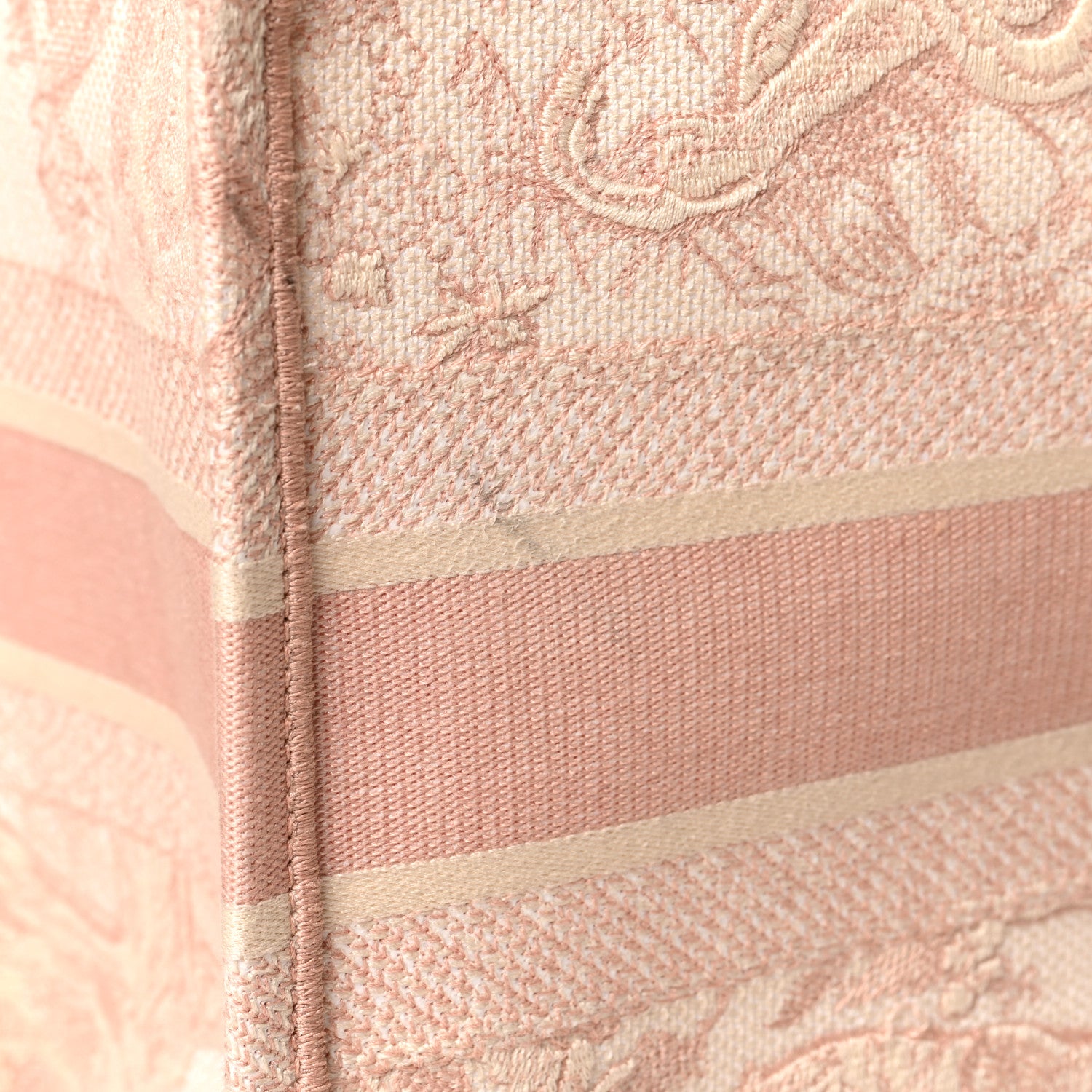 Christian Dior Canvas Toile De Jouy Embroidered Medium Book Tote Pink 13 of 14